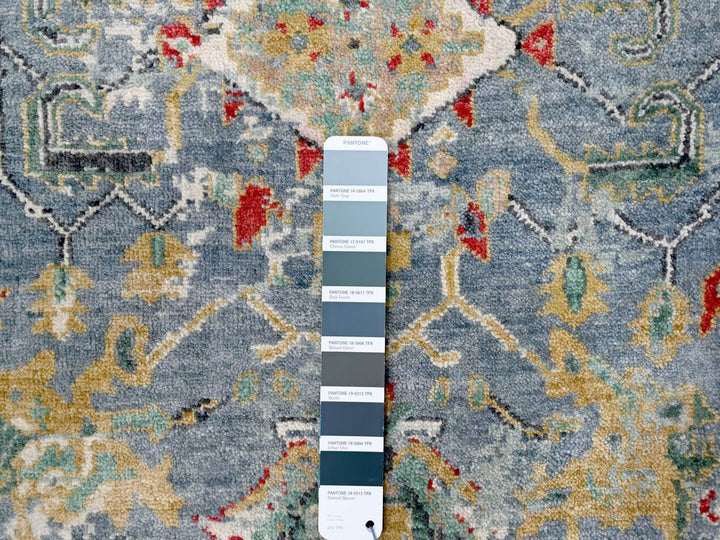 4'0" x 5'9" New Hand Knotted Blue Wool Rectangle Oriental Rug - MOA10210035