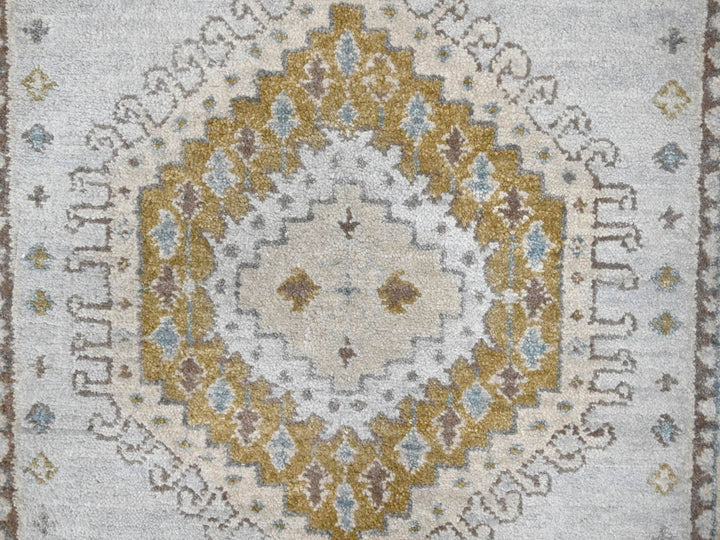 2'9" x 18'0" New Hand Knotted Grey Wool Runner Oriental Rug - MOA10210039