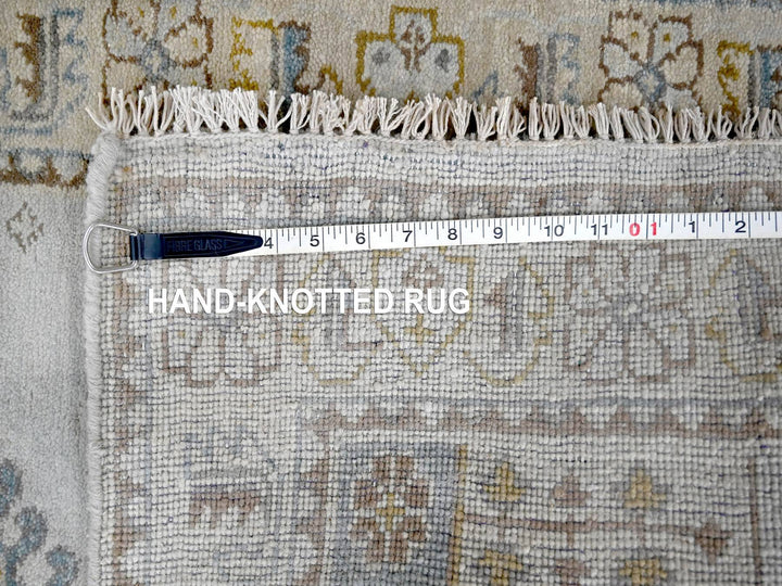 2'9" x 18'0" New Hand Knotted Grey Wool Runner Oriental Rug - MOA10210039