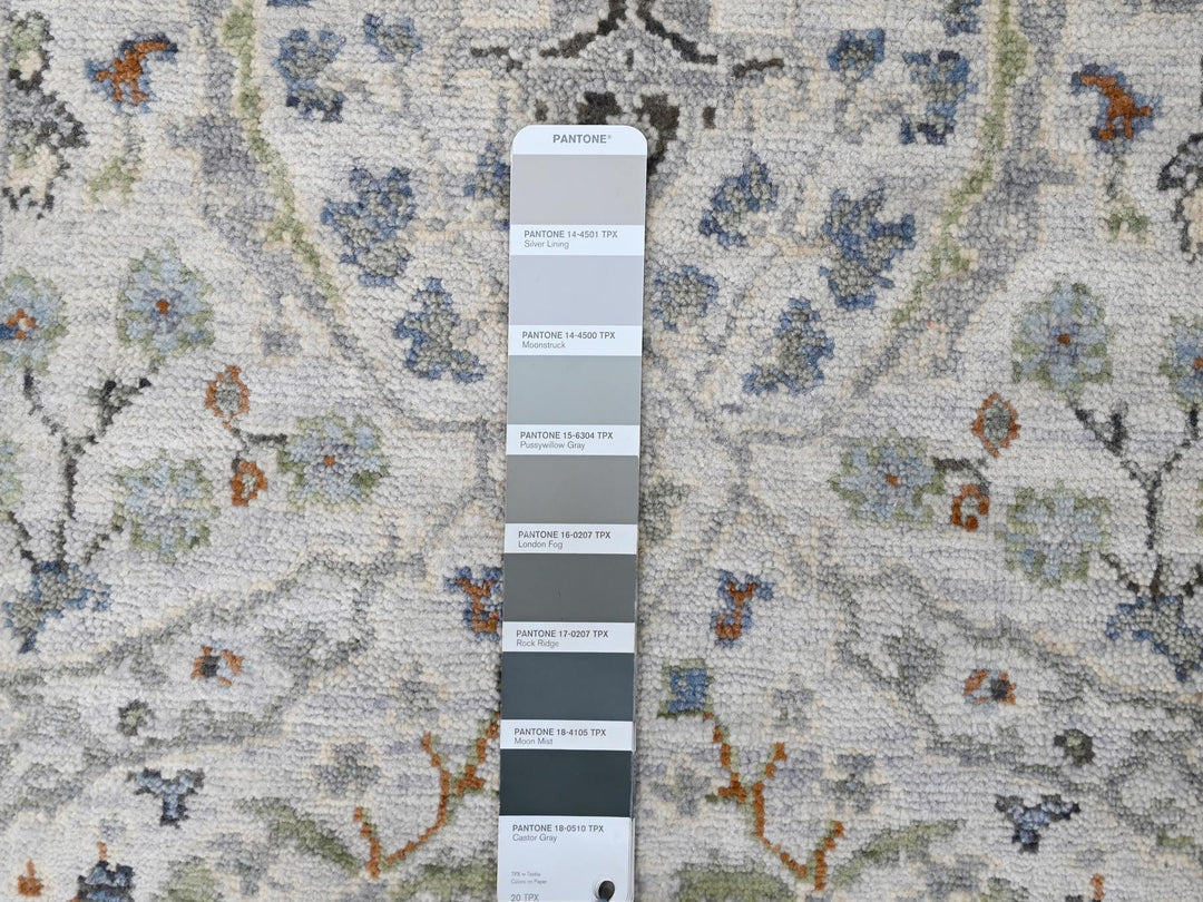 2'0" x 3'0" New Hand Knotted Grey Wool Rectangle Oriental Rug - MOA10210044
