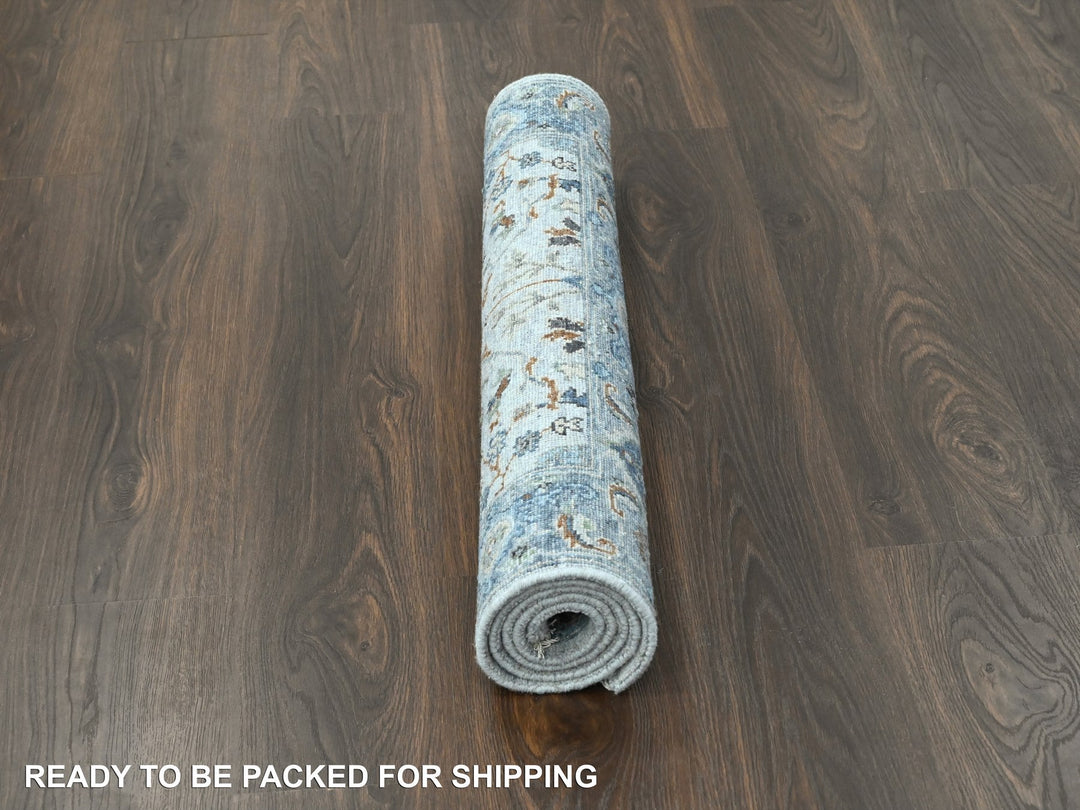 3'0" x 4'10" New Hand Knotted Grey Wool Rectangle Oriental Rug - MOA10210045