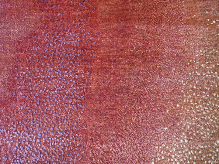9'0" x 11'10" New Hand Knotted Multicolored Wool Rectangle Oriental Rug - MOA10210058