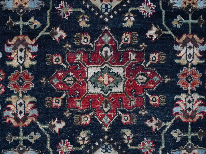 10'0" x 10'0" New Hand Knotted Black Wool Round Oriental Rug - MOA10210065