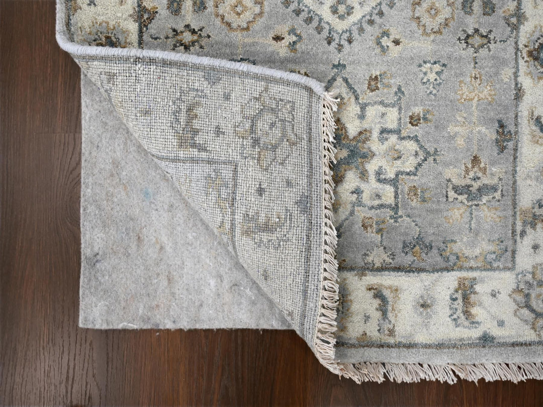 2'9" x 14'0" New Hand Knotted Grey Wool Runner Oriental Rug - MOA10210069