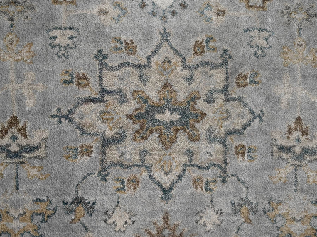 2'9" x 14'0" New Hand Knotted Grey Wool Runner Oriental Rug - MOA10210069