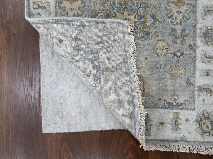 2'6" x 18'0" New Hand Knotted Grey Wool Runner Oriental Rug - MOA10210075