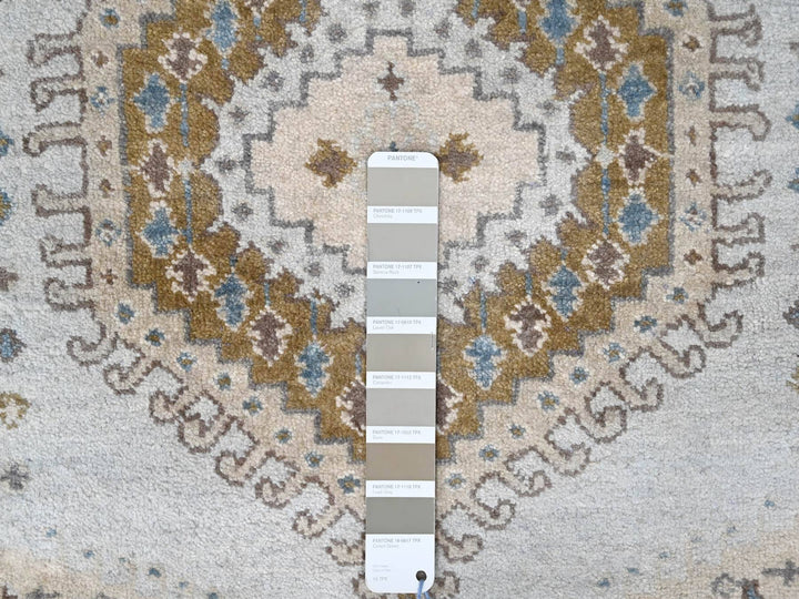 2'9" x 21'9" New Hand Knotted Grey Wool Runner Oriental Rug - MOA10210077