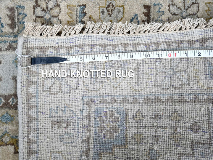 2'9" x 21'9" New Hand Knotted Grey Wool Runner Oriental Rug - MOA10210077