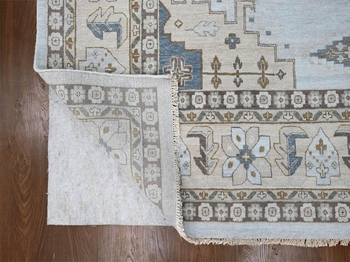 12'0" x 14'8" New Hand Knotted Grey Wool Rectangle Oriental Rug - MOA10210078