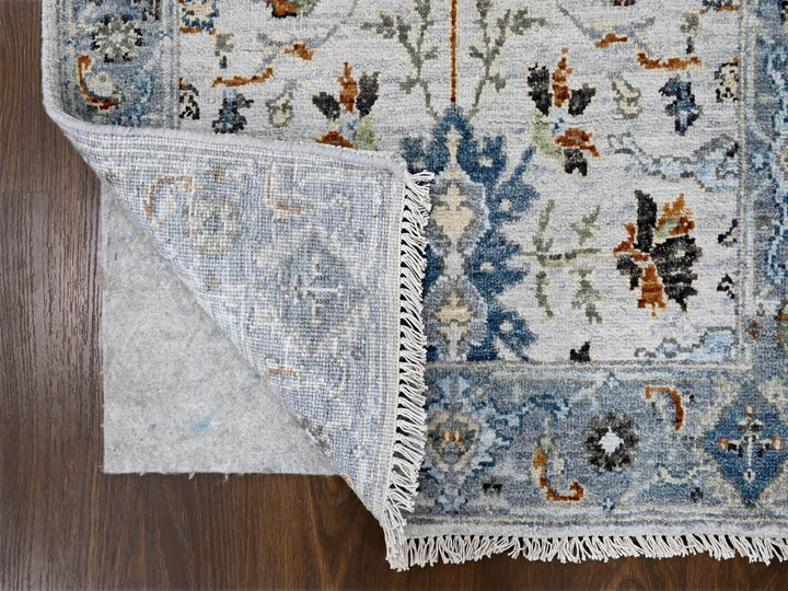 2'5" x 5'10" New Hand Knotted Grey Wool Runner Oriental Rug - MOA10210084