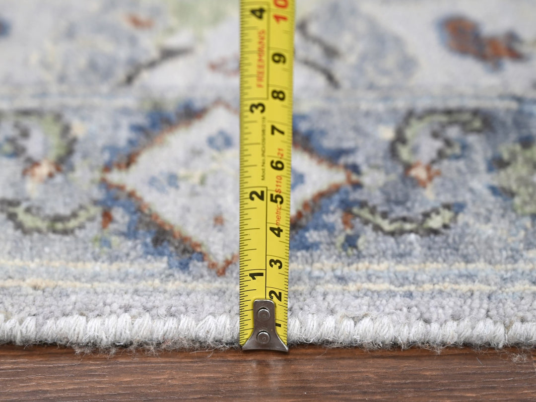 2'6" x 11'9" New Hand Knotted Ivory Wool Runner Oriental Rug - MOA10210086