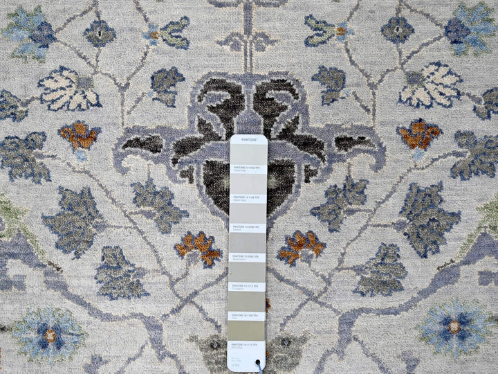 8'0" x 13'9" New Hand Knotted Ivory Wool Rectangle Oriental Rug - MOA10210087