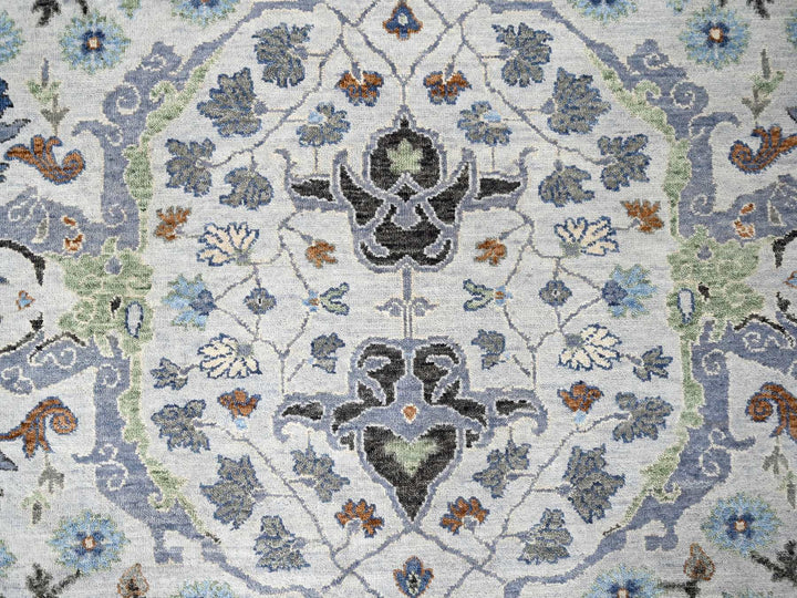 8'0" x 13'9" New Hand Knotted Ivory Wool Rectangle Oriental Rug - MOA10210087