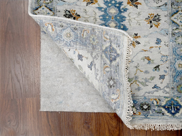 2'5" x 7'9" New Hand Knotted Grey Wool Runner Oriental Rug - MOA10210088