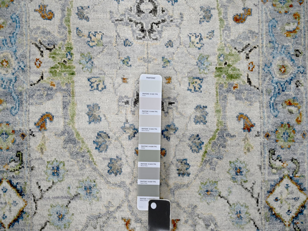 2'5" x 7'9" New Hand Knotted Grey Wool Runner Oriental Rug - MOA10210088