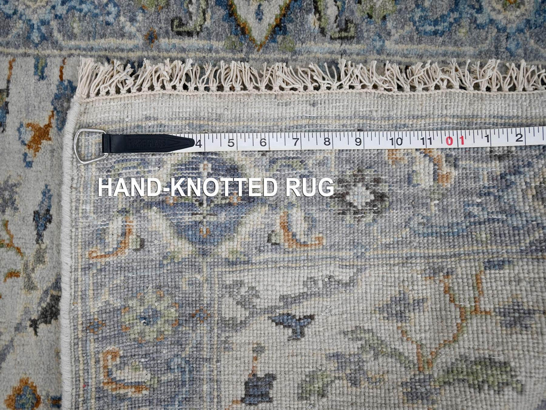 2'5" x 7'9" New Hand Knotted Ivory Wool Runner Oriental Rug - MOA10210089