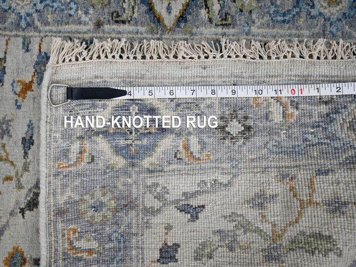 2'5" x 7'9" New Hand Knotted Ivory Wool Runner Oriental Rug - MOA10210089