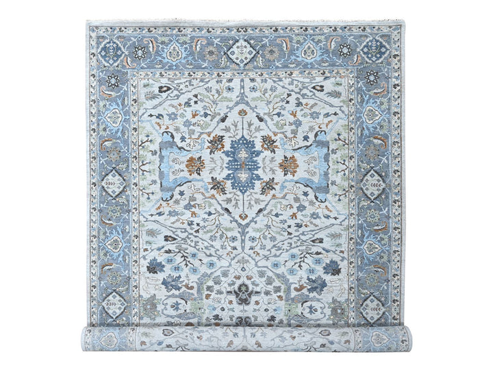 8'10" x 16'0" New Hand Knotted Grey Wool Rectangle Oriental Rug - MOA10210092