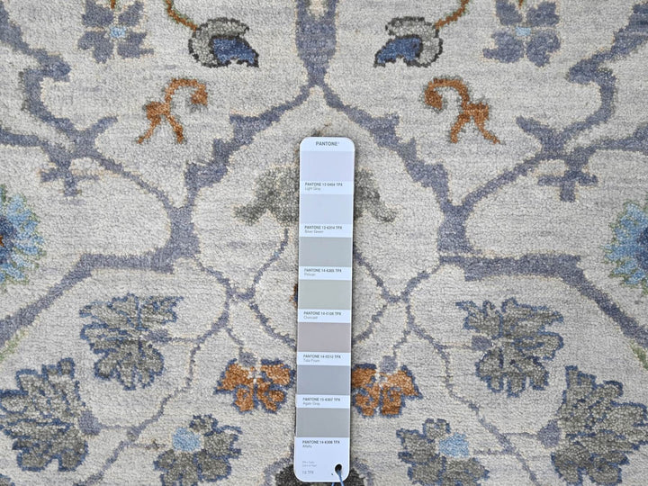 8'10" x 16'0" New Hand Knotted Grey Wool Rectangle Oriental Rug - MOA10210092