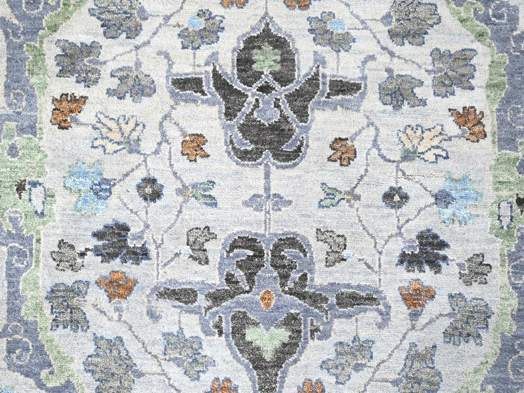 8'10" x 16'0" New Hand Knotted Grey Wool Rectangle Oriental Rug - MOA10210092