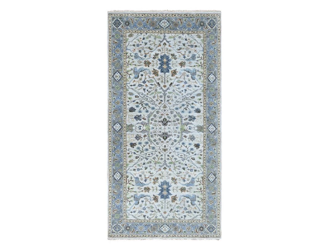 5'9" x 11'10" New Hand Knotted Ivory Wool Runner Oriental Rug - MOA10210108