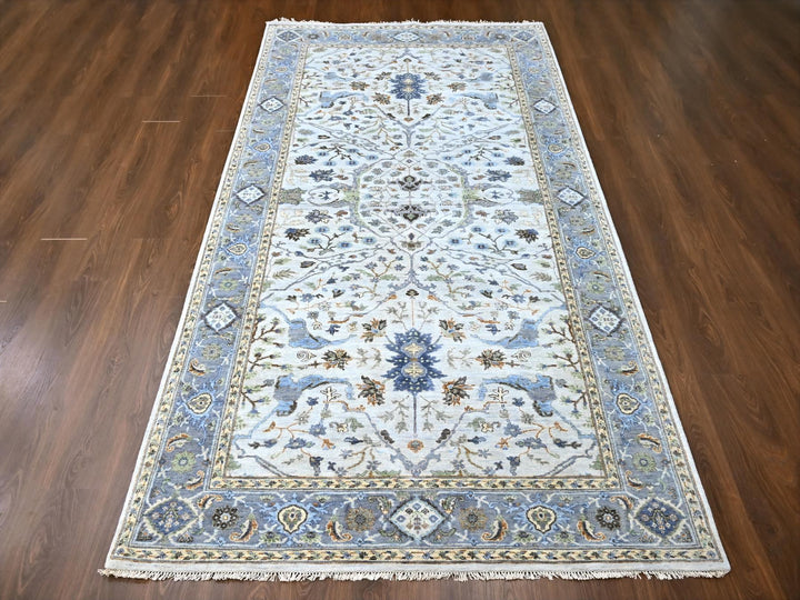 5'9" x 11'10" New Hand Knotted Ivory Wool Runner Oriental Rug - MOA10210108