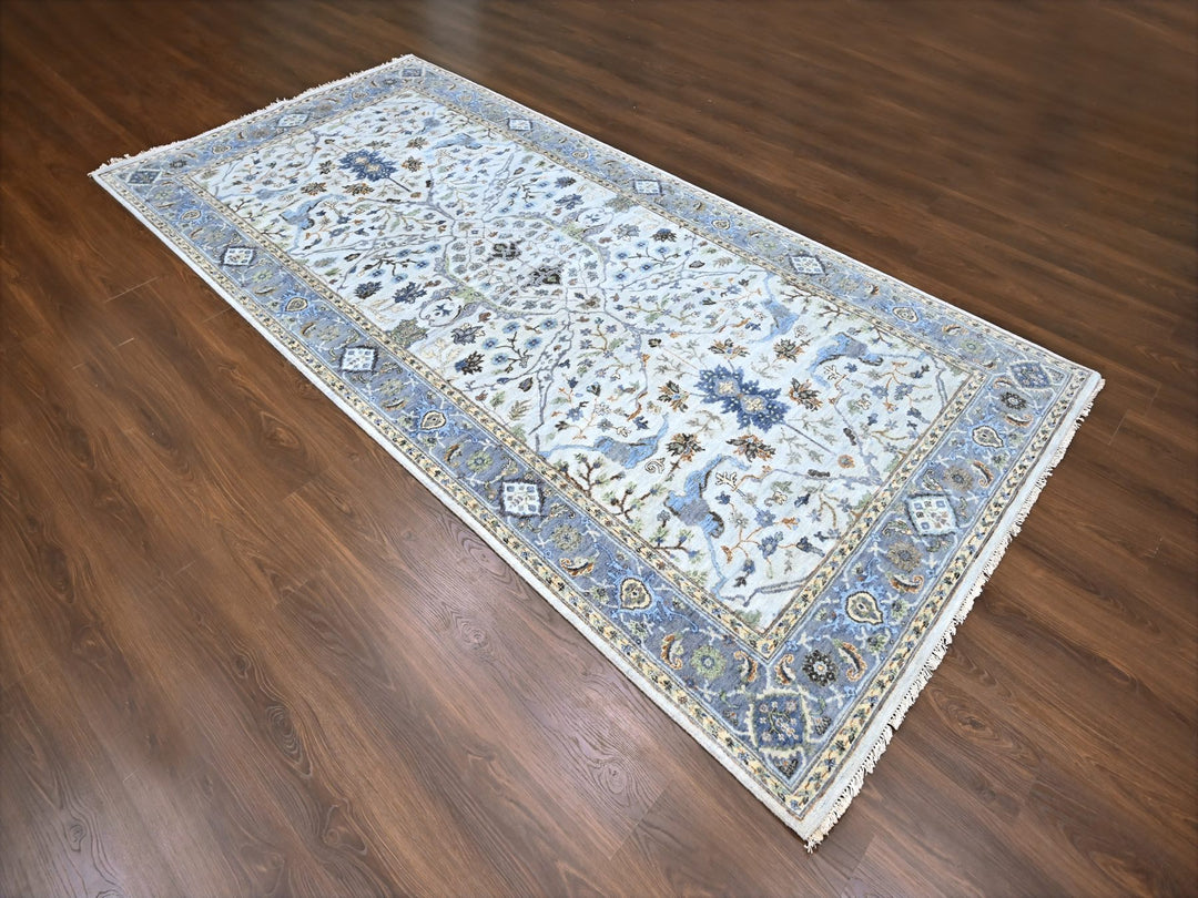5'9" x 11'10" New Hand Knotted Ivory Wool Runner Oriental Rug - MOA10210108