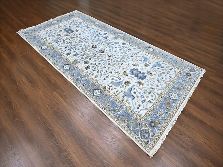 5'9" x 11'10" New Hand Knotted Ivory Wool Runner Oriental Rug - MOA10210108