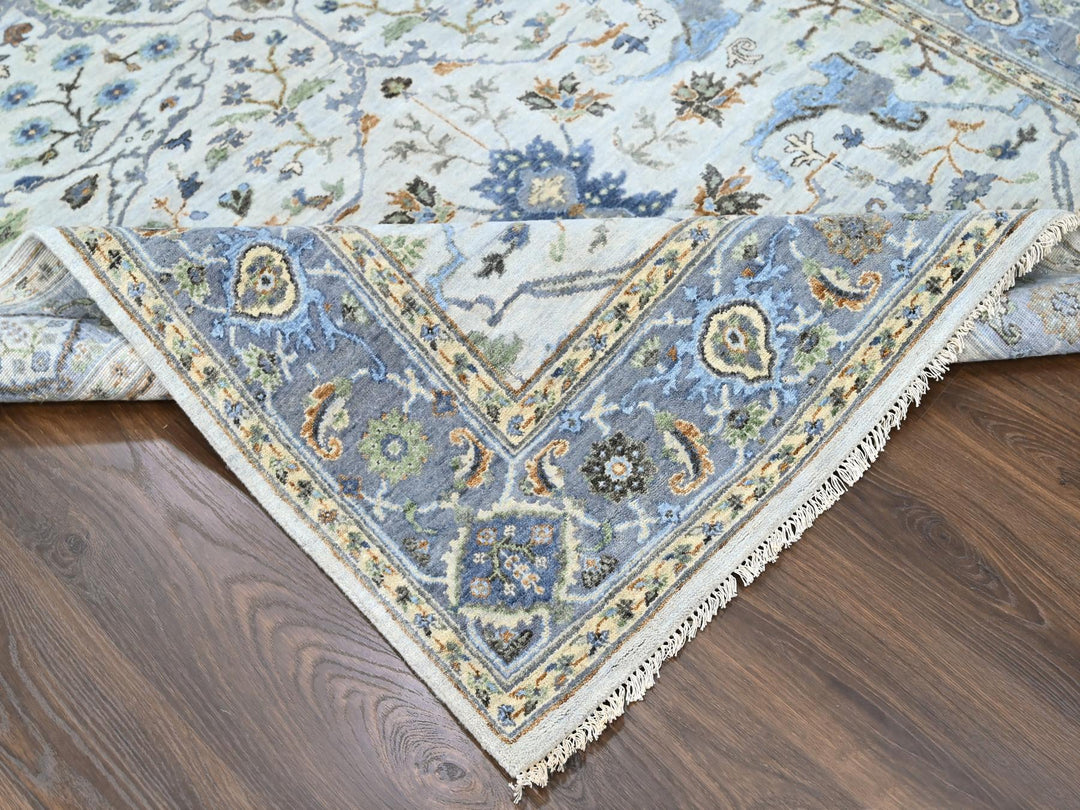 5'9" x 11'10" New Hand Knotted Ivory Wool Runner Oriental Rug - MOA10210108