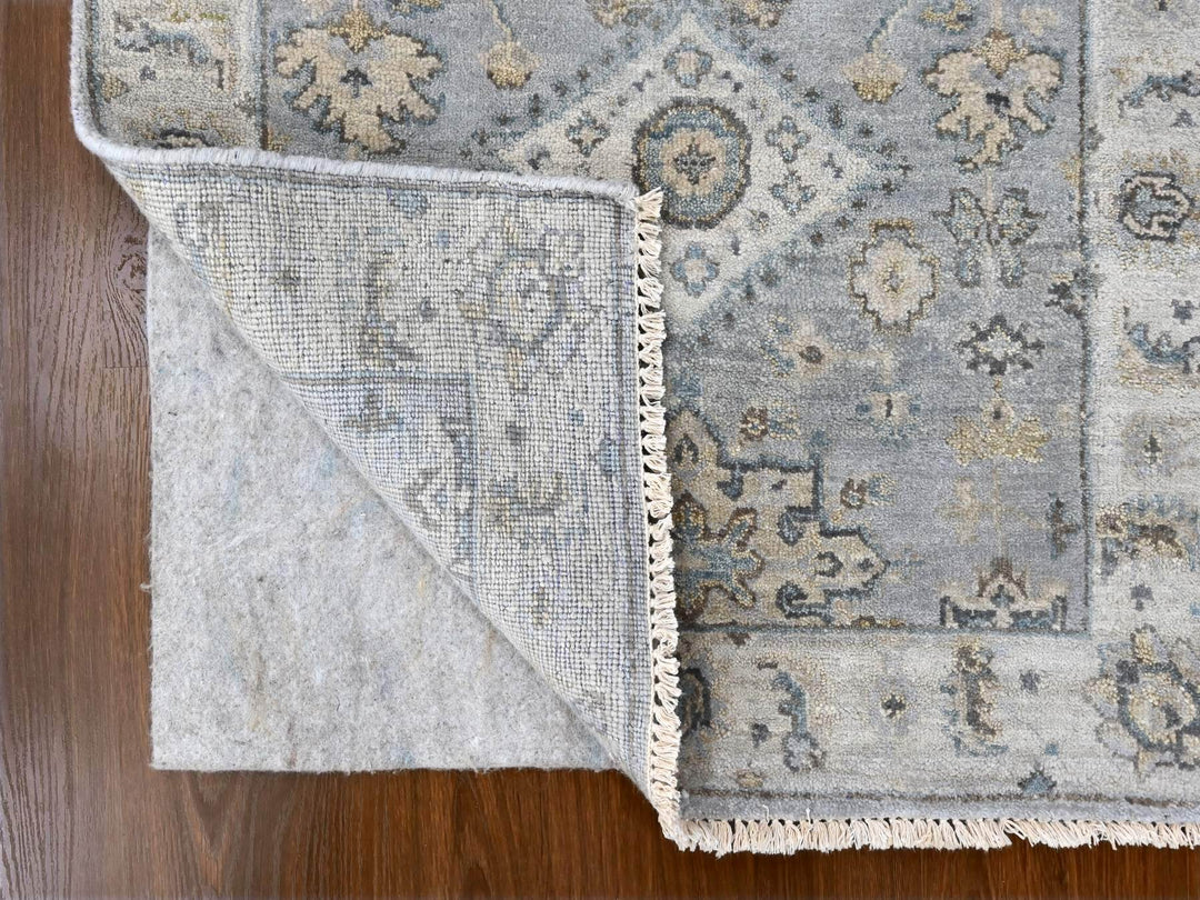 2'9" x 21'9" New Hand Knotted Grey Wool Runner Oriental Rug - MOA10210111