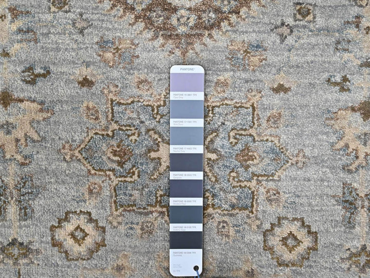 2'9" x 21'9" New Hand Knotted Grey Wool Runner Oriental Rug - MOA10210111