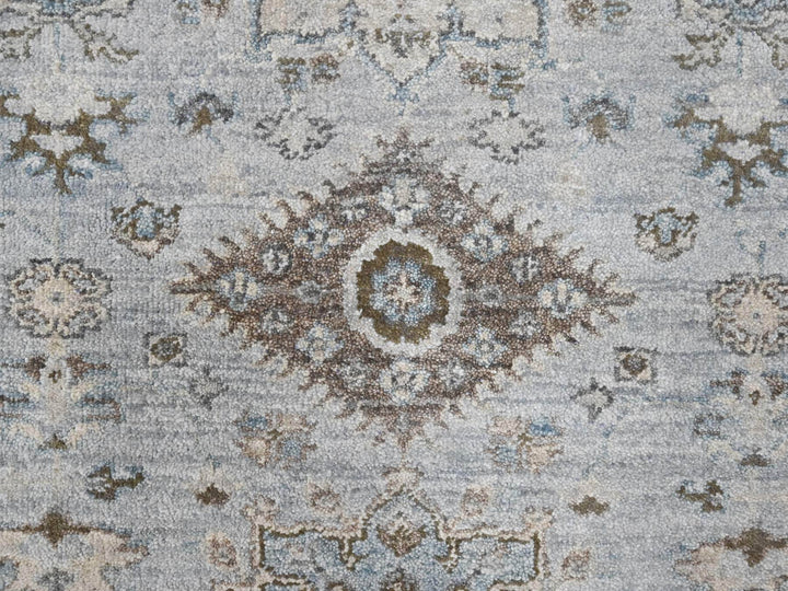 2'9" x 21'9" New Hand Knotted Grey Wool Runner Oriental Rug - MOA10210111