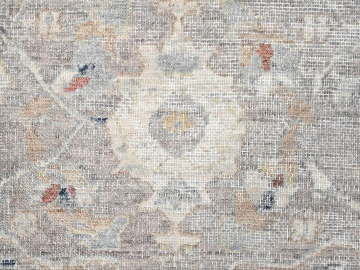 8'11" x 11'9" New Hand Knotted Grey Wool Rectangle Oriental Rug - MOA10210127