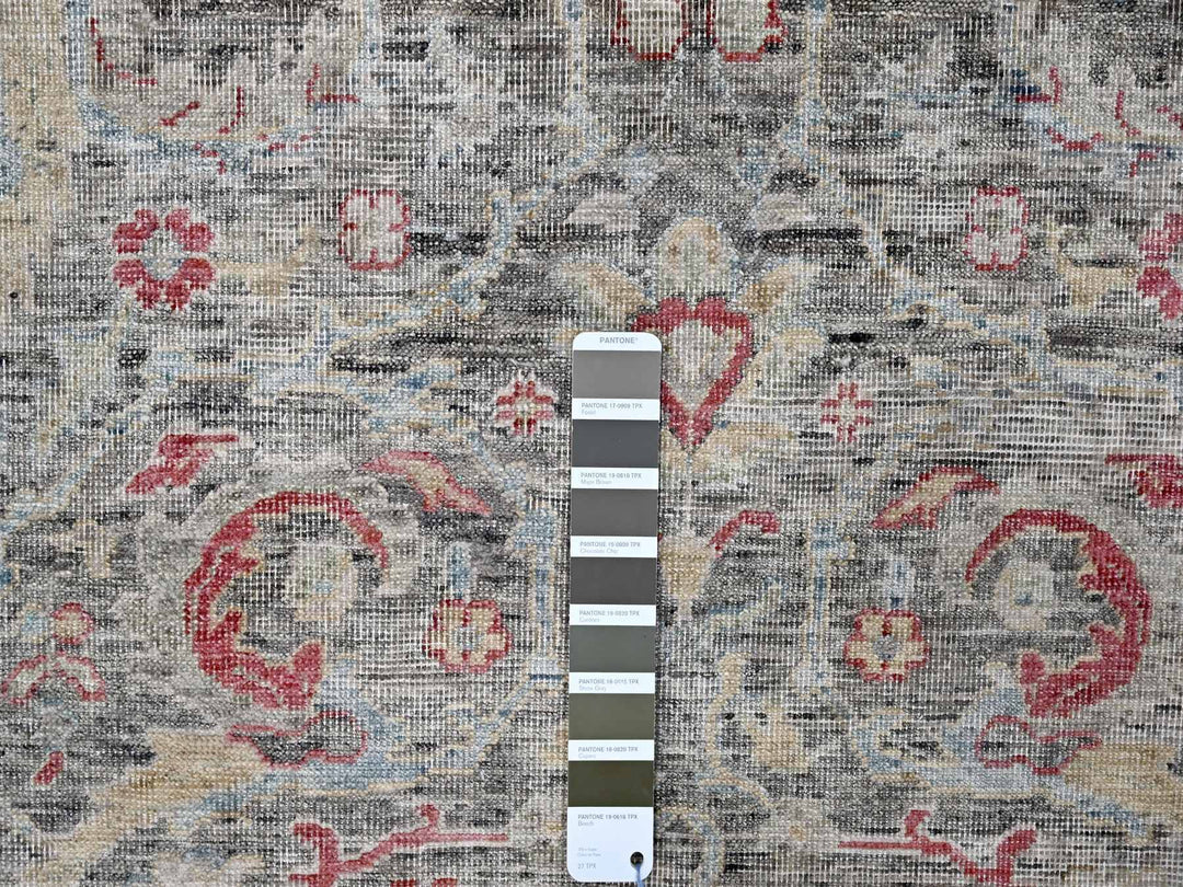 8'6" x 11'5" New Hand Knotted Black Wool Rectangle Oriental Rug - MOA10210135