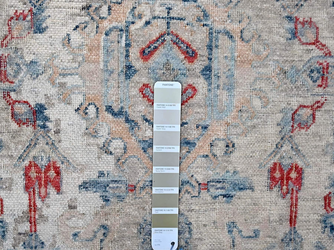 8'9" x 11'9" New Hand Knotted Blue Wool Rectangle Oriental Rug - MOA10210142