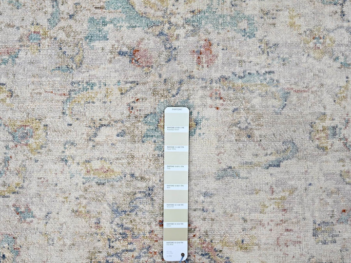 7'8" x 9'9" New Hand Knotted Grey Wool Rectangle Oriental Rug - MOA10210161
