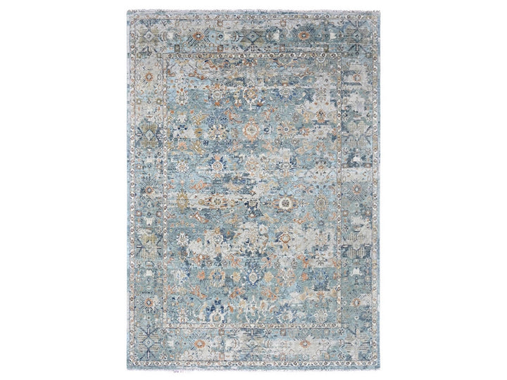 8'10" x 11'10" New Hand Knotted Grey Wool Rectangle Oriental Rug - MOA10210166