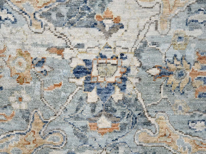 8'10" x 11'10" New Hand Knotted Grey Wool Rectangle Oriental Rug - MOA10210166