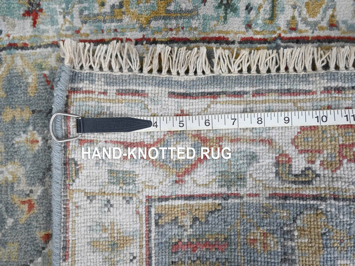 2'0" x 2'10" New Hand Knotted Grey Wool Rectangle Oriental Rug - MOA10210188