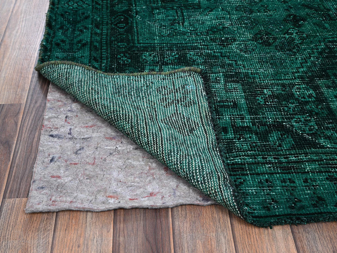 5'1" x 7'10" Vintage Hand Knotted Overdyed Wool Rectangle Oriental Rug - MOA1021018