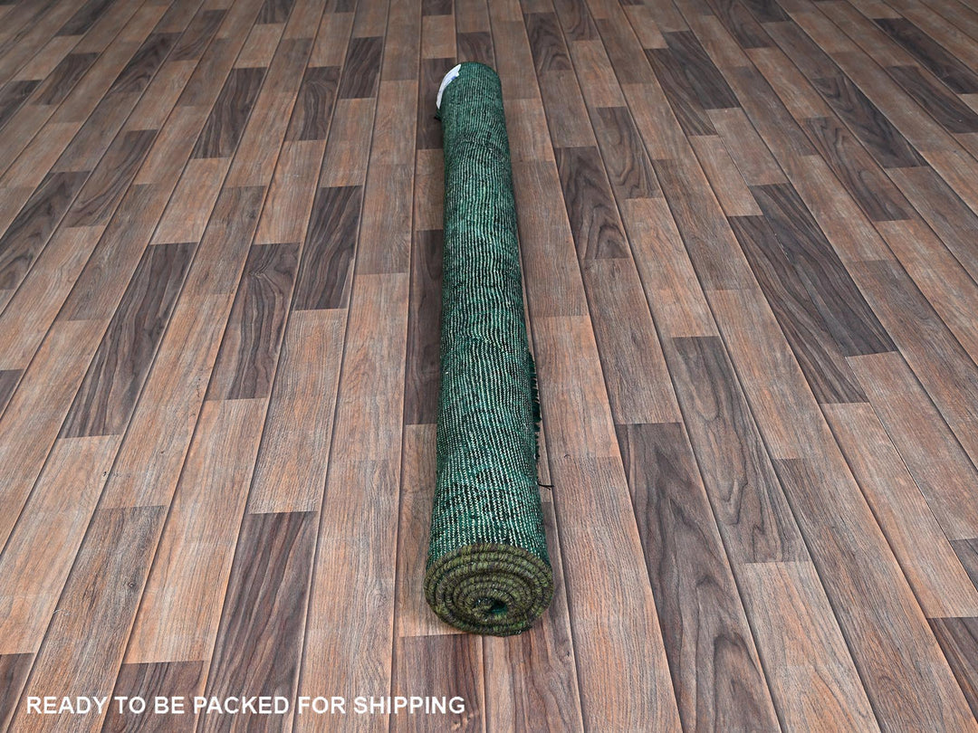 5'1" x 7'10" Vintage Hand Knotted Overdyed Wool Rectangle Oriental Rug - MOA1021018
