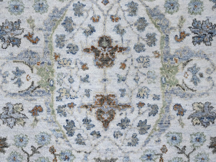 4'0" x 5'9" New Hand Knotted Ivory Wool Rectangle Oriental Rug - MOA10210193