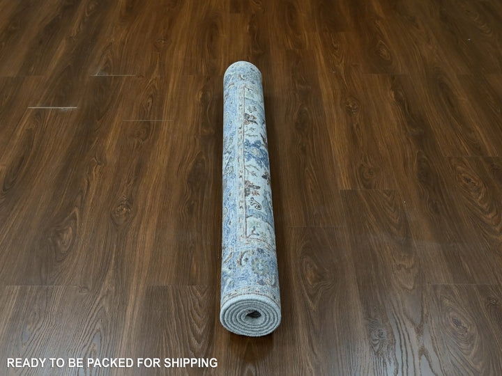 4'0" x 5'9" New Hand Knotted Ivory Wool Rectangle Oriental Rug - MOA10210193