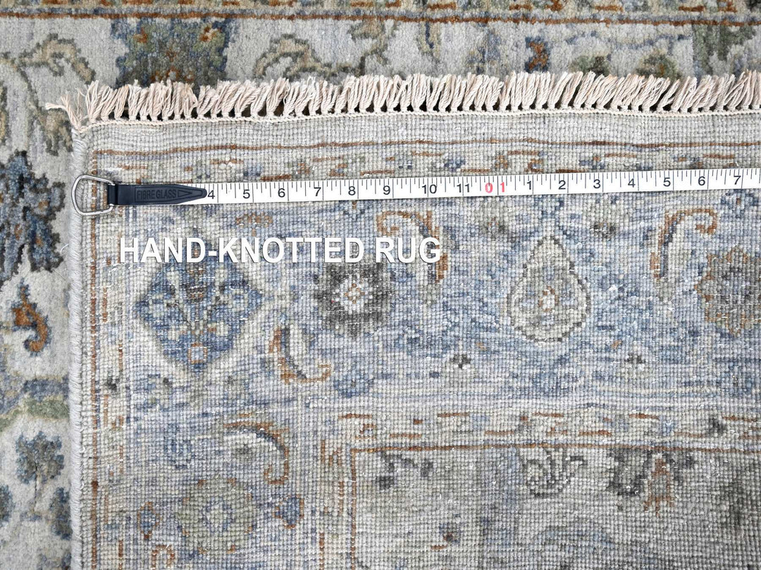 4'0" x 5'9" New Hand Knotted Ivory Wool Rectangle Oriental Rug - MOA10210193