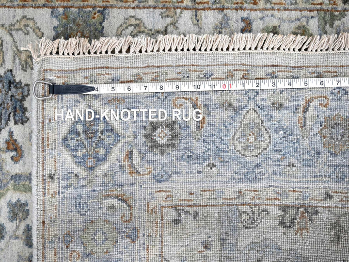 4'0" x 5'9" New Hand Knotted Ivory Wool Rectangle Oriental Rug - MOA10210193