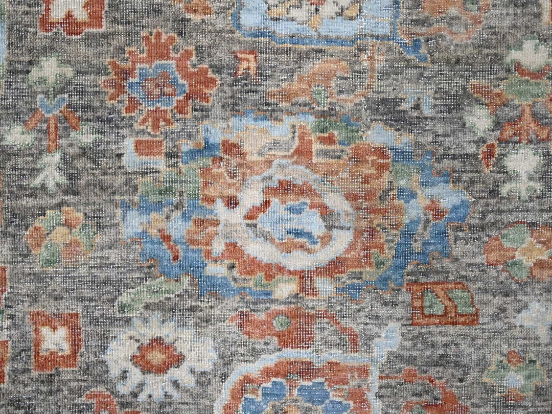 8'11" x 11'10" New Hand Knotted Brown Wool Rectangle Oriental Rug - MOA10210218