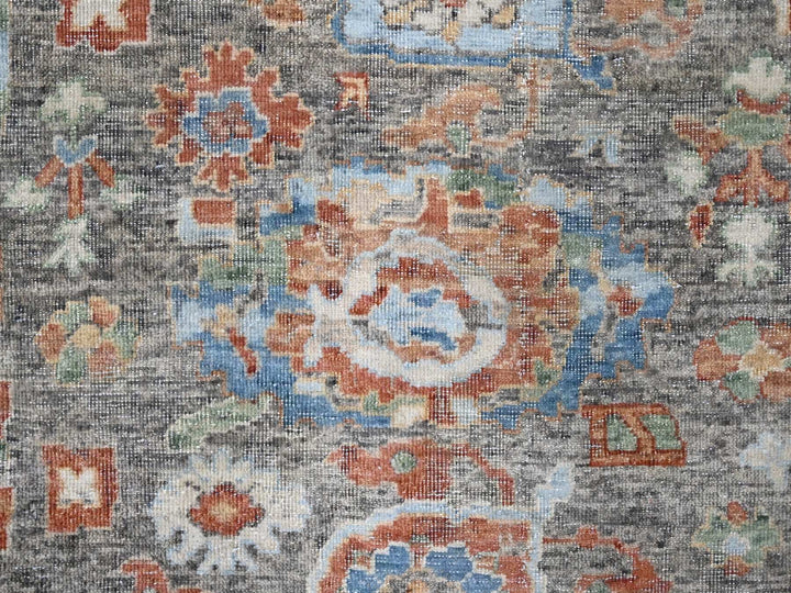8'11" x 11'10" New Hand Knotted Brown Wool Rectangle Oriental Rug - MOA10210218