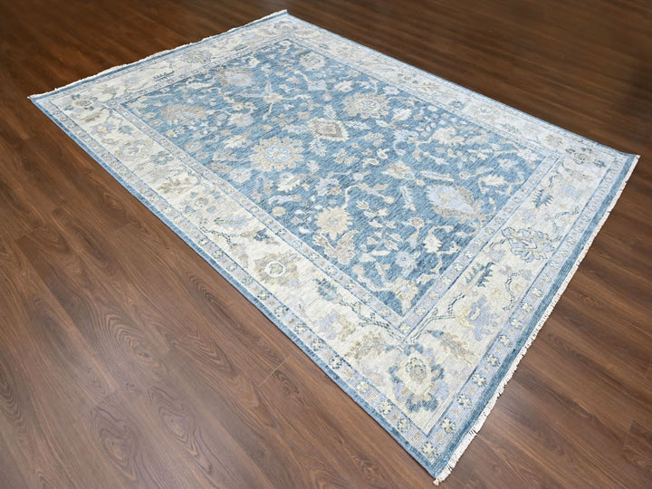 8'11" x 12'1" New Hand Knotted Blue Wool Rectangle Oriental Rug - MOA10210234