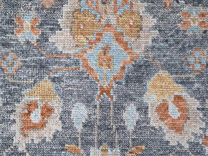 8'10" x 11'11" New Hand Knotted Grey Wool Rectangle Oriental Rug - MOA10210237