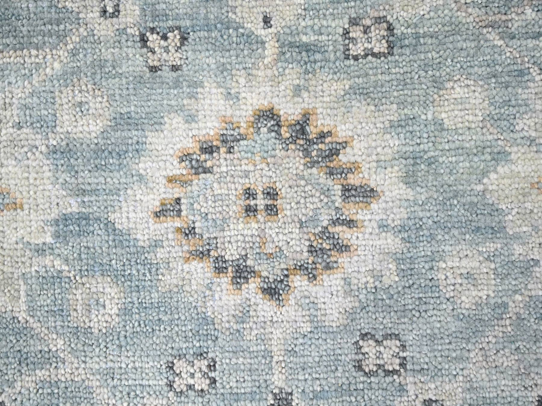 9'0" x 11'11" New Hand Knotted Blue Wool Rectangle Oriental Rug - MOA10210240